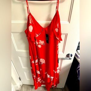 Lulu’s XL flutter sleeve red dress.